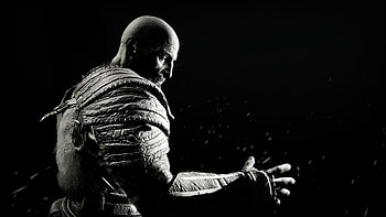 Kratos In God Of War , kratos, god-of-war-4, god-of-war, games, ps-games, 2018-games, monochrome, black-and-white HD wallpaper