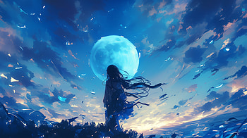 Majestic Full Moon Silhouette -, full moon HD wallpaper