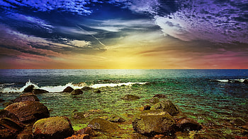 Landscape, Sea HD wallpaper