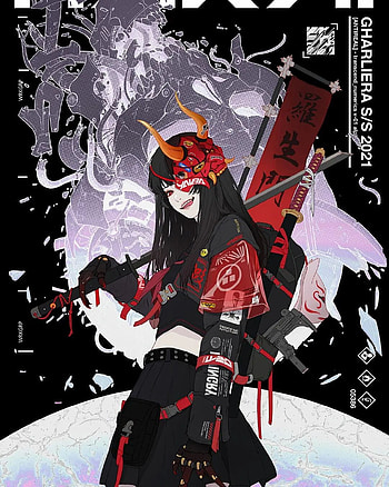 Samurai, art, painting HD phone wallpaper