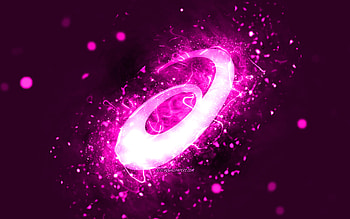 ASICS purple logo, , purple neon lights, creative, purple abstract background, ASICS logo, fashion brands, ASICS HD wallpaper