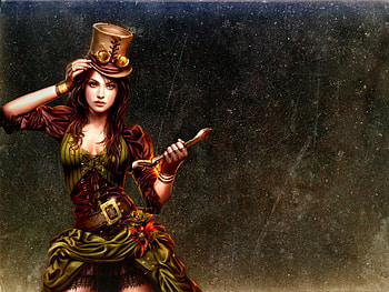 Fantasy, women, mechanic, cg HD wallpaper