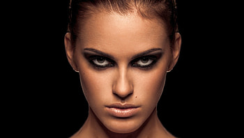 smoky eyes, background, girl, dark HD wallpaper