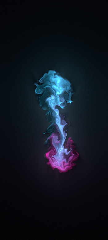 Blue, pink jolt, lightning, electric blue, magenta, art, swirl, plain, paint, simple, abstract, bolt HD phone wallpaper