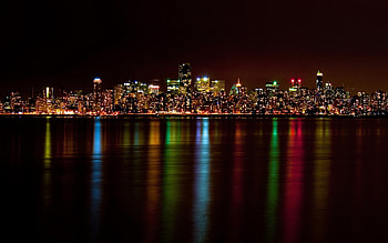 City, , abstract, red HD wallpaper