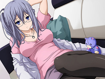 Being lazy, cute, glasses, lazy, anime HD wallpaper