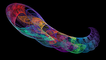 Swoosh, fractal, abstract HD wallpaper