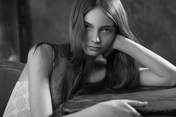PORTRAIT, graphy, naturalness, bw, young girl, beauty HD wallpaper