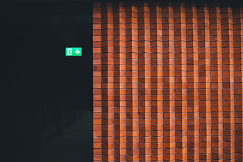Minimalism, Wall, Sign, Output, Exit HD wallpaper