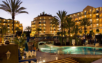 Cities, Building, Evening, Spain, Resort, Pool HD wallpaper