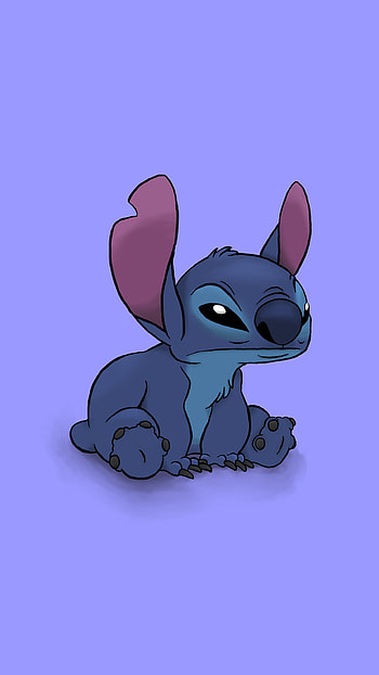stitch, drawing, minimalist, purple, anime HD phone wallpaper