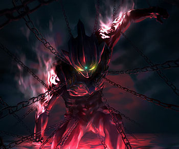 Chained, Ultraman, film series, yellow glowing eyes, art HD wallpaper