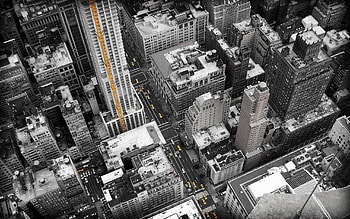 Black and white New York, , Urban beauty, graphic art HD wallpaper