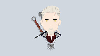 Geralt Of Rivia Witcher Minimalism , geralt-of-rivia, minimalism, minimalist, artist, artwork, digital-art, behance, the-witcher-3, games HD wallpaper