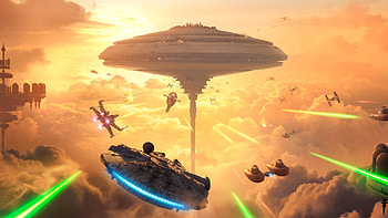 Cloud City, Millennium Falcon HD wallpaper