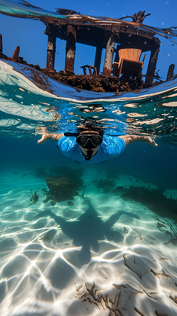 Snorkeling Adventure: A Stunning , underwater, ocean, marine life HD phone wallpaper