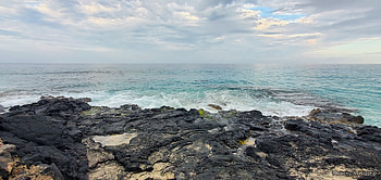 La'aloa Bay Beach Park, Hawaii, Ocean, Beach, Waves, Island, Blue, Lava, Sky, Sand, Hawaii, Clouds HD wallpaper