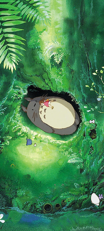 Totoro, eye, Anime, water resources HD phone wallpaper