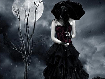 Rain, girl, abstract, fantasy HD wallpaper