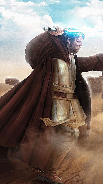 Obi Wan Kenobi, Sand Background HD phone wallpaper
