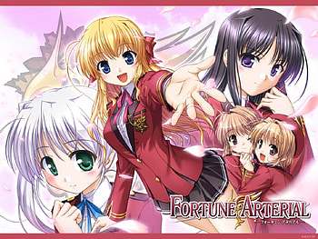 Fortune Arterial, erika, shiro, anime, kiriha, haruna, kanade HD wallpaper