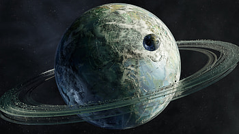 Lubabub and Anaxes, Sci Fi, planet, ring, space, Celestial HD wallpaper