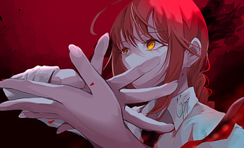 Crimson Control — Makima, Anime, Chainsaw Man, Makima (Chainsaw Man), red anime, anime girl HD wallpaper