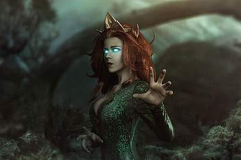 Queen Mera, mera, superheroes, cosplay, deviantart HD wallpaper