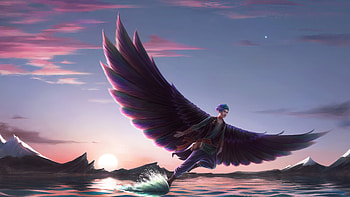 Angel Boy Wings, angel, wings, artist, artwork, digital-art, artstation HD wallpaper