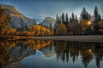 Yosemite National park, USA, Lake, Nature, Autumn HD wallpaper