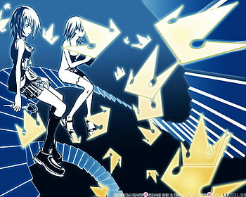 Kairi & Namine, Namine, Crowns, Kairi, Kingdom Hearts HD wallpaper