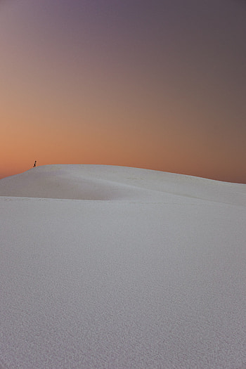Nature, Sand, Desert, Usa, United States, Human, Person, Loneliness, Wanderer, Desert Of White Sands, Desert Of The White Sands HD phone wallpaper