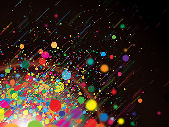 Color explosion, artwork, background, colors, cirkels HD wallpaper