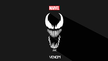 Venom Minimalism, venom, superheroes, artist, artwork, digital-art, minimalism, minimalist, artstation HD wallpaper