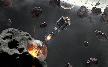 Space Mining Adventure, Sci Fi, mining, space, spacecraft, asteroid HD wallpaper