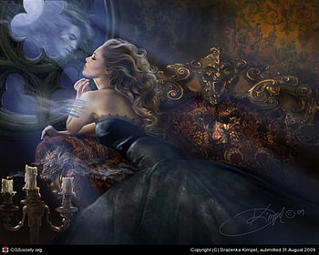 Impetuous Arrival, woman, longing, man, candlestick HD wallpaper