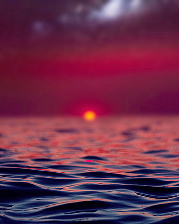 Portrait, blur, sunset, seascape HD phone wallpaper