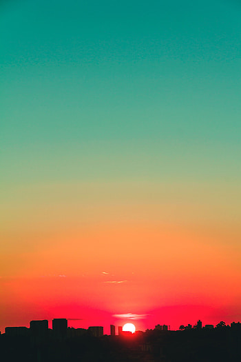 Cities, Sunset, Sky, Sun, City, Horizon HD phone wallpaper