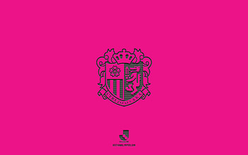 Cerezo Osaka, pink background, Japanese football team, Cerezo Osaka emblem, J1 League, Japan, football, Cerezo Osaka logo HD wallpaper