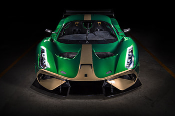 Green, super-car, Brabham BT62, 2018 HD wallpaper