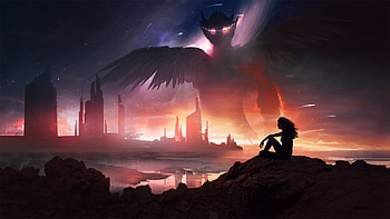 Girl Holding Cigarette Dragon Night Crawling, deviantart, artist, artwork, digital-art, deviantart HD wallpaper