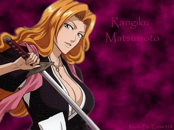Rangiku, girl, pink, black, anime HD wallpaper