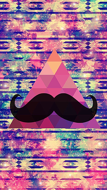 Galaxy Mustache, Whimsical unicorn, Playful pattern, Quirky design HD phone wallpaper