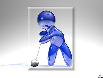 The Blue Man, blue, abstract, 3d, art, glass shape HD wallpaper
