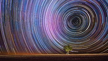 Night Star Sky, trail, Star, Night, Sky HD wallpaper