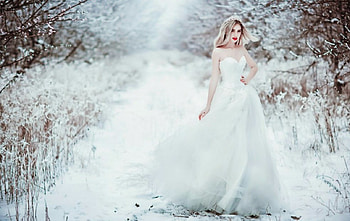 White Lady, white, model, snow, woman HD wallpaper