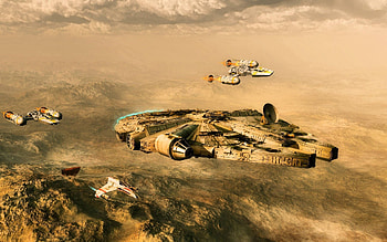 Millennium Falcon, Cloud City HD wallpaper
