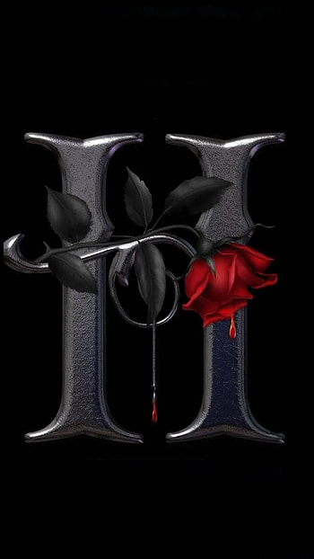 H Name, Black Theme HD phone wallpaper