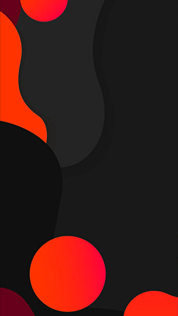 liquid fluid flow neon, red, amoled, round, texture, design, black, pattern, simple, abstract, circle HD phone wallpaper