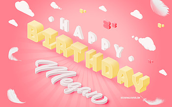 Happy Birtay Megan, 3d Art, Birtay 3d Background, Megan, Pink Background, Happy Megan birtay, 3d Letters, Megan Birtay, Creative Birtay Background HD wallpaper
